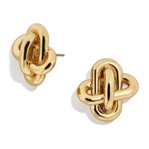 Obidos 14K Gold Plated Love Knot Stud Earrings | Gold Earrings for Women