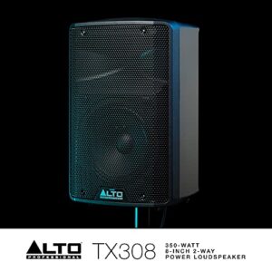 Alto Professional TX308 – 350W Powered DJ Speakers, PA System with 8" Woofer for Mobile DJ and Musicians, Small Venues, Ceremonies and Sports Events