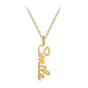 yafeeso custom name necklace solid gold 10k 14k 18k name necklace personalized real gold name necklace birthstone name necklace personalized jewelry gift for women