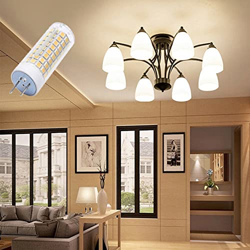 YDJoo GY8.6/G8 LED Bulb 10W Ceramic LED Light Bulbs Dimmable Corn Bulbs 80W Halogen Equivalent Warm White 3000K GY8.6/G8 Bi-pin Base AC120V for Under Cabinet Counter Ceiling Fan Light, 2 Pack