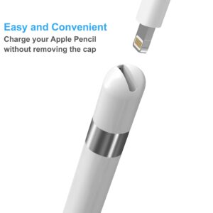 TechMatte Non-Magnetic 2-in-1 Cap Charging Adapter Compatible with Apple Pencil 1st Generation, Female to Female Charger Connector Cap