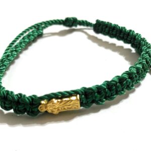 Chavarrieta Green Saint Jude Thaddeus Thread Bracelet Pulsera Roja de hilo de San Judas Tadeo