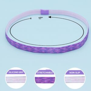 FROG SAC 5 Sports Headbands for Girls (Space Tie Dye)