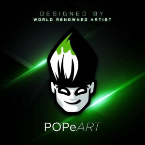 POPeART "Dark Justice" Console + 2 Controller 3M Vinyl Skins Bundle for PS5 Digital Edition