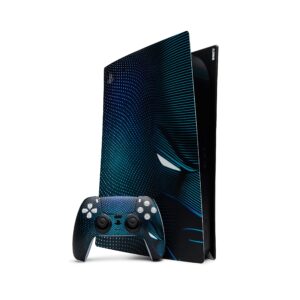 popeart "dark justice" console + 2 controller 3m vinyl skins bundle for ps5 digital edition