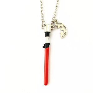 fjcphaha anime metal darth vade lightsaber necklace gifts for woman men(1)