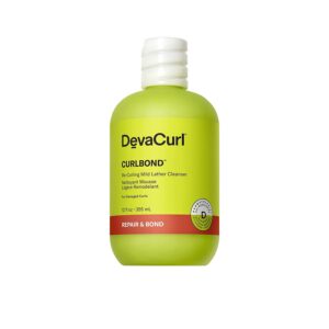 devacurl curlbond re-coiling mild lather cleanser, cozy getaway, 12 fl. oz.