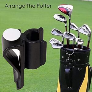 Alovexiong 2 Pack Golf Putter Clip Golf Bag Clip on Putter Clamp Holder Golf Putter Clip Organizer Ball Marker for Golf Accessories