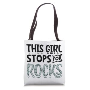 funny geology gift for women cool rock collecting geologist tote bag