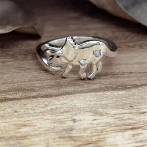 Caiyao 4Pcs Cute Dinosaur Tyrannosaurus Triceratops Ring Set 14K Silver Plated Lovely Opening Adjustable Polished Animal Ring for Women Men Jurassic Bar Era Dinosaur Jewelry Gift-A 4pcs