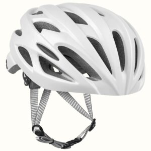 retrospec silas adult bike helmet with light for men & women - lightweight, comfortable, matte white