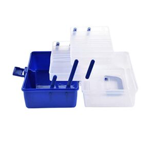 Plastic Fishing Accessory Box, Fishing Tackle Box, Large Capacity 3 Layers for Camping Hiking