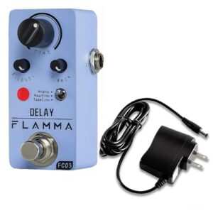 flamma fc03 delay pedal with 9v 300ma power supply