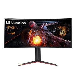 lg 34gp950g-b 34 inch ultragear qhd (3440 x 1440) nano ips curved gaming monitor with 1ms response time and 144hz refresh rate and nvidia g-sync ultimate with tilt/height adjustable stand - black