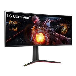 LG 34GP950G-B 34 Inch Ultragear QHD (3440 x 1440) Nano IPS Curved Gaming Monitor with 1ms Response Time and 144HZ Refresh Rate and NVIDIA G-SYNC Ultimate with Tilt/Height Adjustable Stand - Black