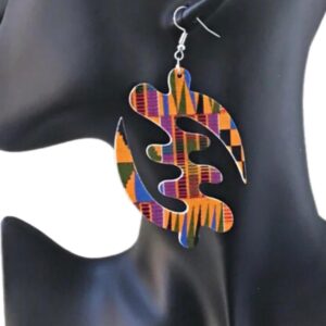 Gye Nyame Wood Earrings (Multi-Color)