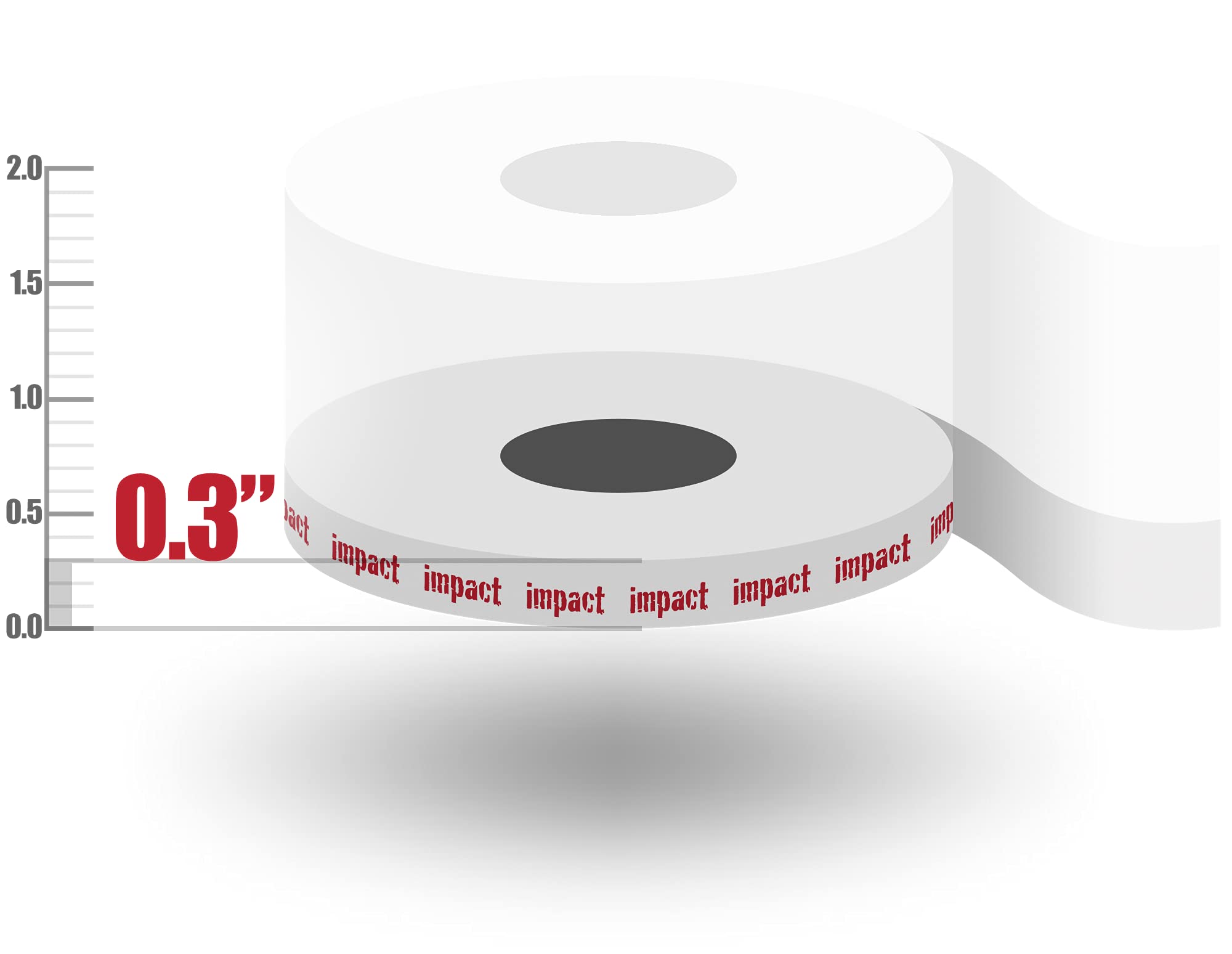 Impact 0.3" Stay Stuck Athletic Finger Tape for Boxing, Jiu-Jitsu, MMA, Martial Arts, Wrestling, Hockey, Rugby and Lacrosse -Impact 0.3" Branded (5 Pack)