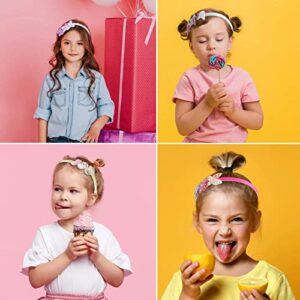 Fishdown Girls Glitter Headbands Toddler Sequin Head Bands with Teeth Non-slip Glitter Headband Hairband for Girls and Kids(6Pcs)