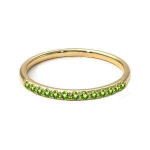 New Year gift's Jewelry Ring mom Gift Hand Made Natural Peridot Gold Plated Gemstone Jewelery Size 6