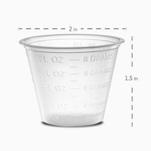 Care Plus (100 Count 1oz) Disposable Medicine Cups with Embossed Measurements Marking, for liquid and dry medication