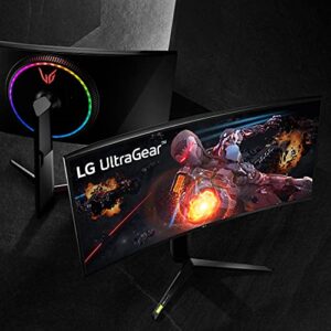 LG 34GP950G-B 34 Inch Ultragear QHD (3440 x 1440) Nano IPS Curved Gaming Monitor with 1ms Response Time and 144HZ Refresh Rate and NVIDIA G-SYNC Ultimate with Tilt/Height Adjustable Stand - Black