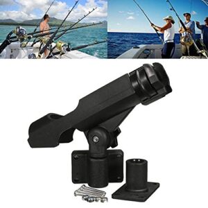 ECVYGJ Fishing Rod Rack Fishing Support Rod Holder Bracket 360 Rotatable with Screws Accessory Fishing Rod Boats Kayaking Yacht Fishing Tackle Hot Fishing Tool (Color : Black)