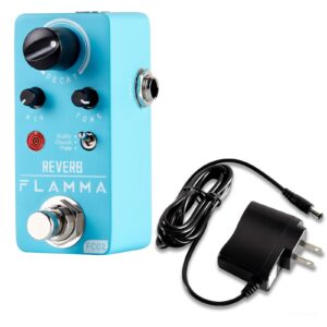 flamma fc02 mini reverb pedal with 9v 300ma power supply