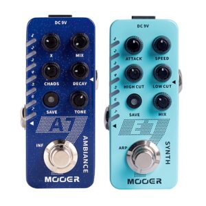 mooer e7 synth a7 ambiance reverb guitar effects pedal