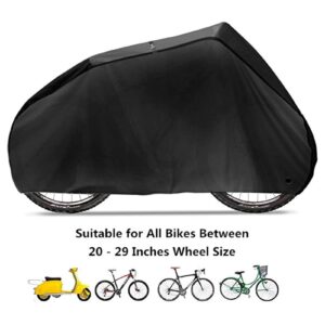 Bicycle Accessories Bicycle Bike Cover,Nylon Waterproof Snow Cover Rain UV Protector Dust Protector Scooter Bike Cover with Lock-Holes Storage Bag Bike Parts (Size : XLarge)