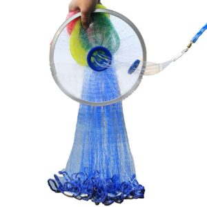 bbgs high strength fly cast net, hand throw fishing cast net fishing tools, 360cm fishing casting net, for fishermen fishing (color : 4.2m)