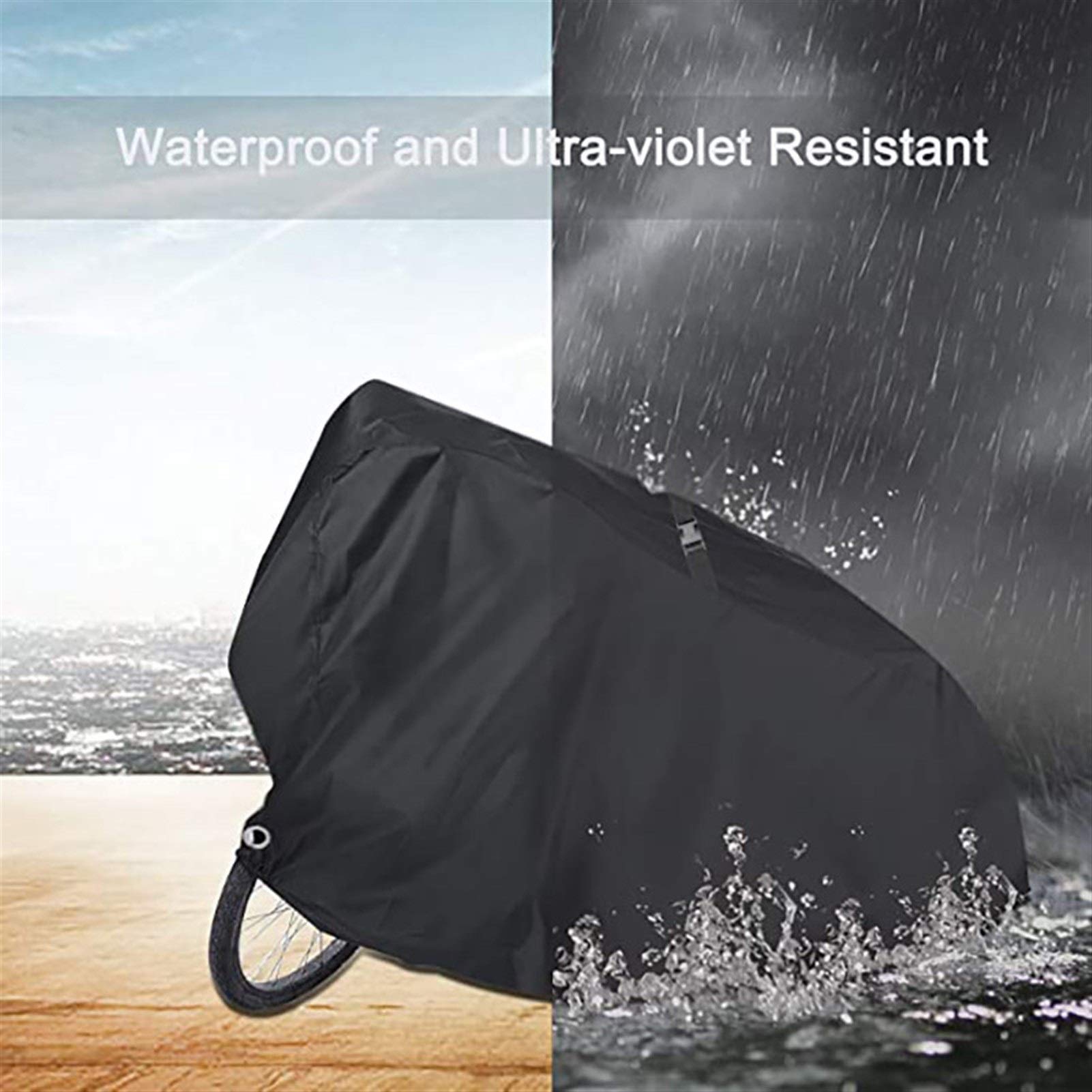 Bicycle Accessories Bicycle Bike Cover,Nylon Waterproof Snow Cover Rain UV Protector Dust Protector Scooter Bike Cover with Lock-Holes Storage Bag Bike Parts (Size : XLarge)