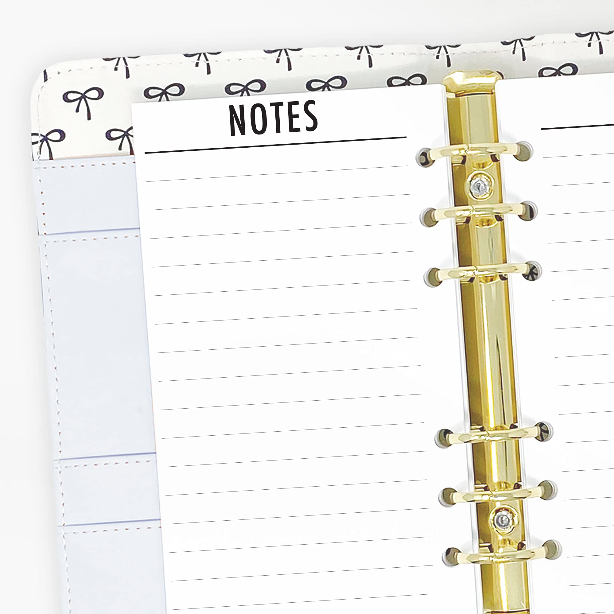 Personal Notes Planner Insert Refill, 3.74 x 6.73 inches, Pre-Punched for 6-Rings to Fit Filofax, LV MM, Kikki K and Other Binders, 30 Sheets Per Pack