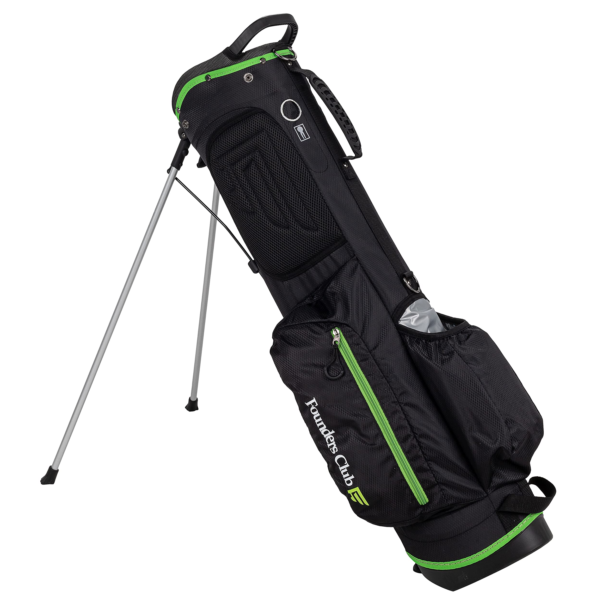 Founders Club 7" Mini Light Weight Golf Stand Bag (Black Lime)