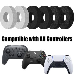 Generic Aim Assist or Precision Rings for PlayStation 5 (PS5), PS4, Xbox Series S/X, Xbox One, Nintendo Switch Pro and Scuf Controller Foam, black & grey.