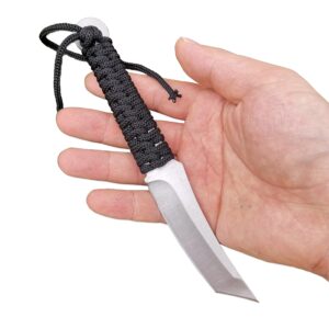 CHENHAN 3.35-inch Fixed Blade Knife with Sheath, Survival Tactical Knife,Hunting Knife with Rope Handle,Good for Camping Hunting and Outdoor