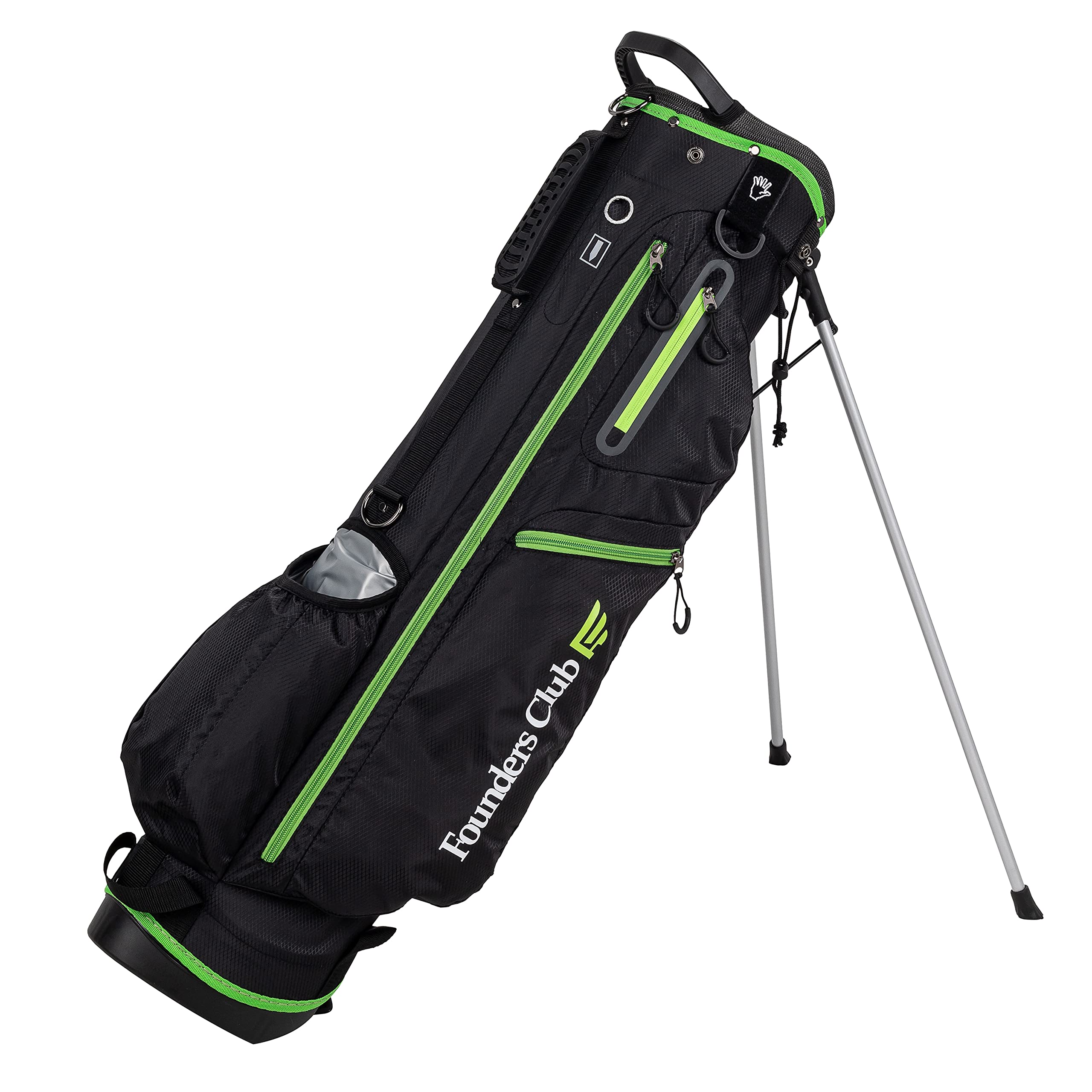 Founders Club 7" Mini Light Weight Golf Stand Bag (Black Lime)