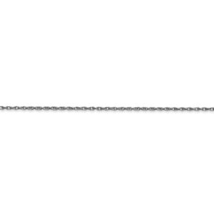 FJC Finejewelers 14 kt White Gold Carded Cable Rope Chain 22 Inches x 0.95 mm