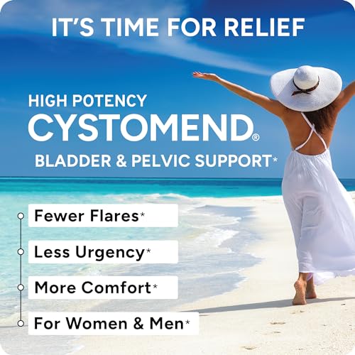 CystoMend Bladder & Pelvic Discomfort Formula (High Potency) - Supports Less Flares & Urgency* - Premium Supplement for Bladder & Urinary Health - USA Manufactured & Third-Party Tested - 180 Capsules