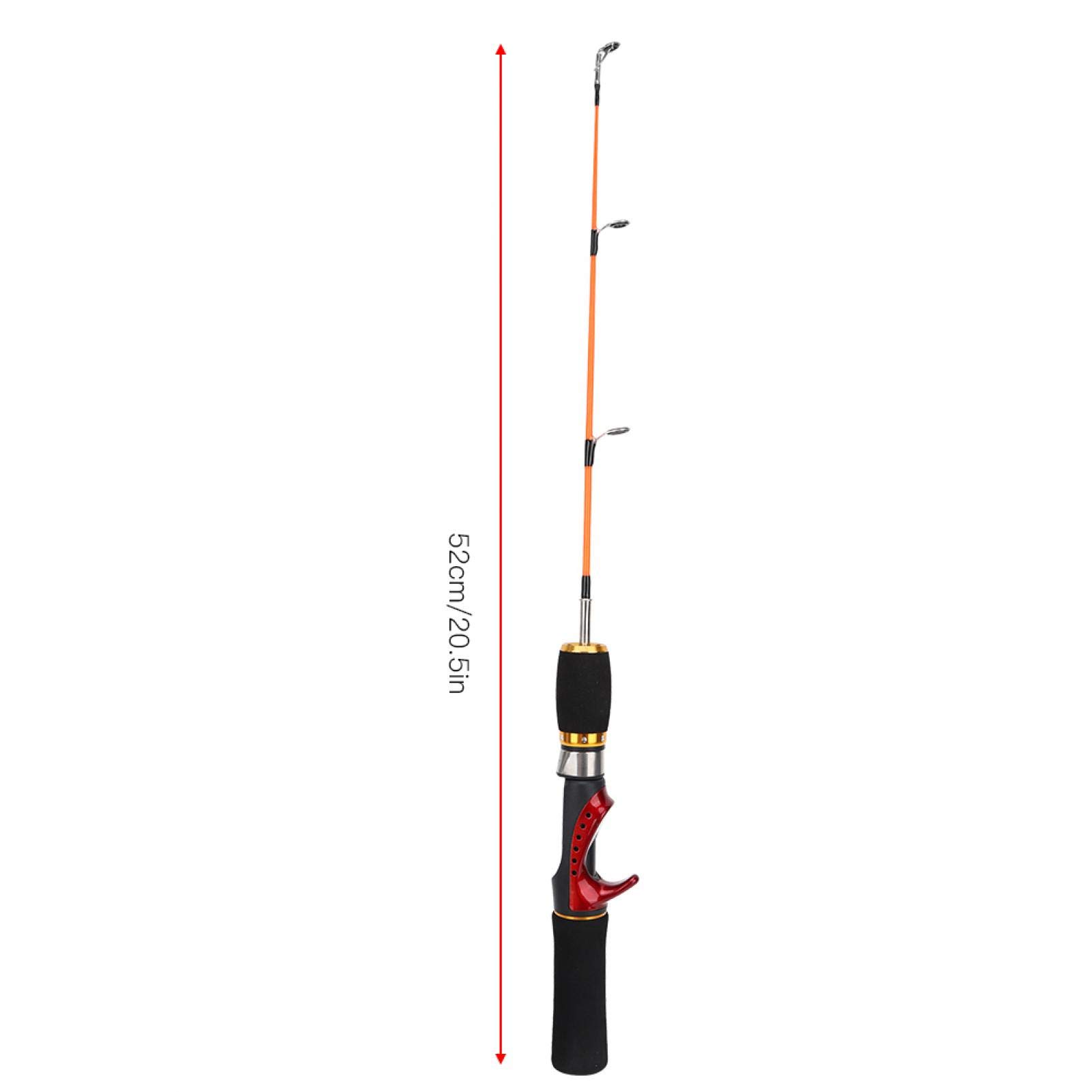 30.5cm/12in Ice Fishing Rod Trout, Telescopic Fishing Rods, Fishing Poles Ugly Stick with 2 Sections for Spinning Fishing Rod