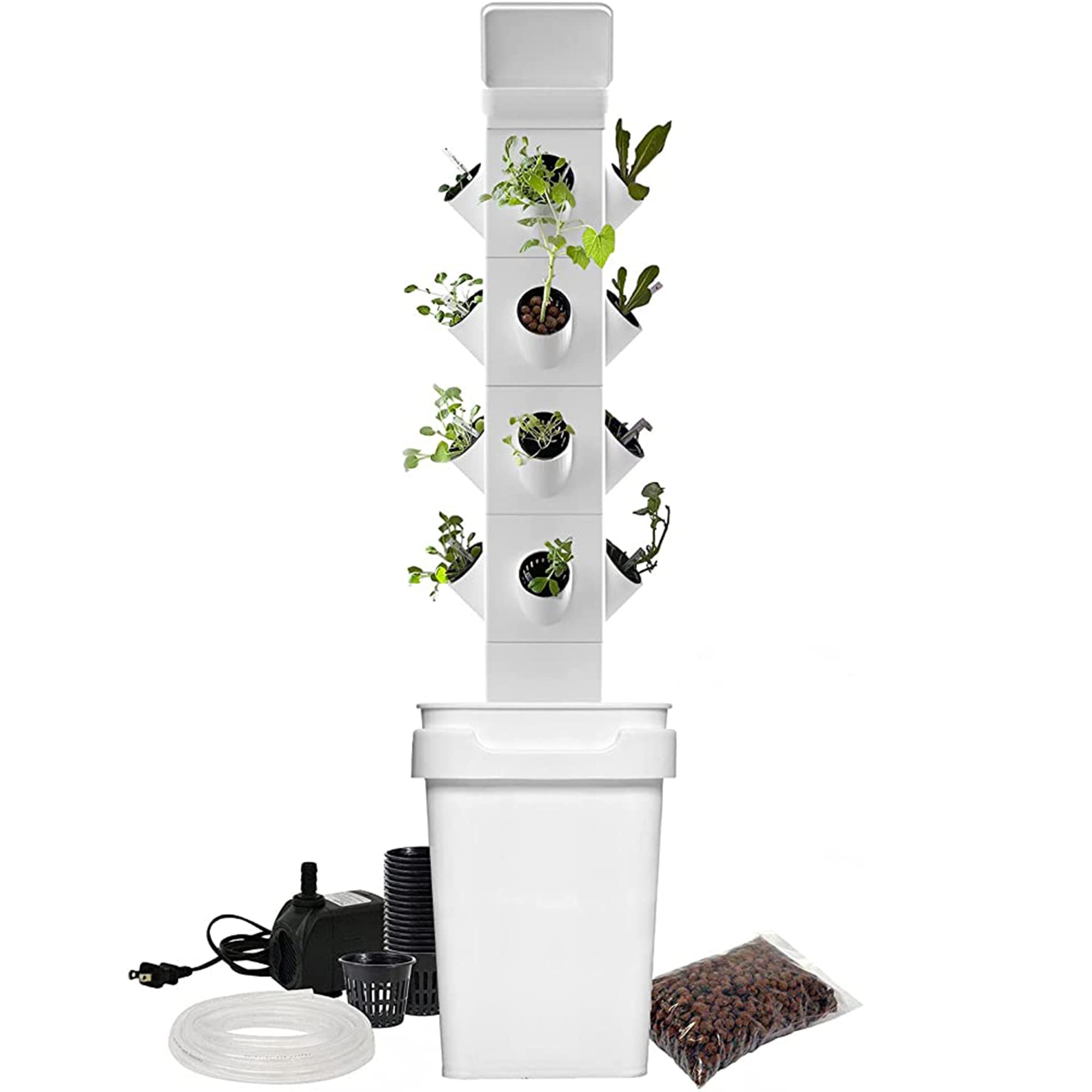 EXO Garden Hydroponic Growing System Vertical Tower - Vegetable Plant Tower Gift for Gardening Lover - Automate Aeroponics Mini Indoor Outdoor Home Grow Herb