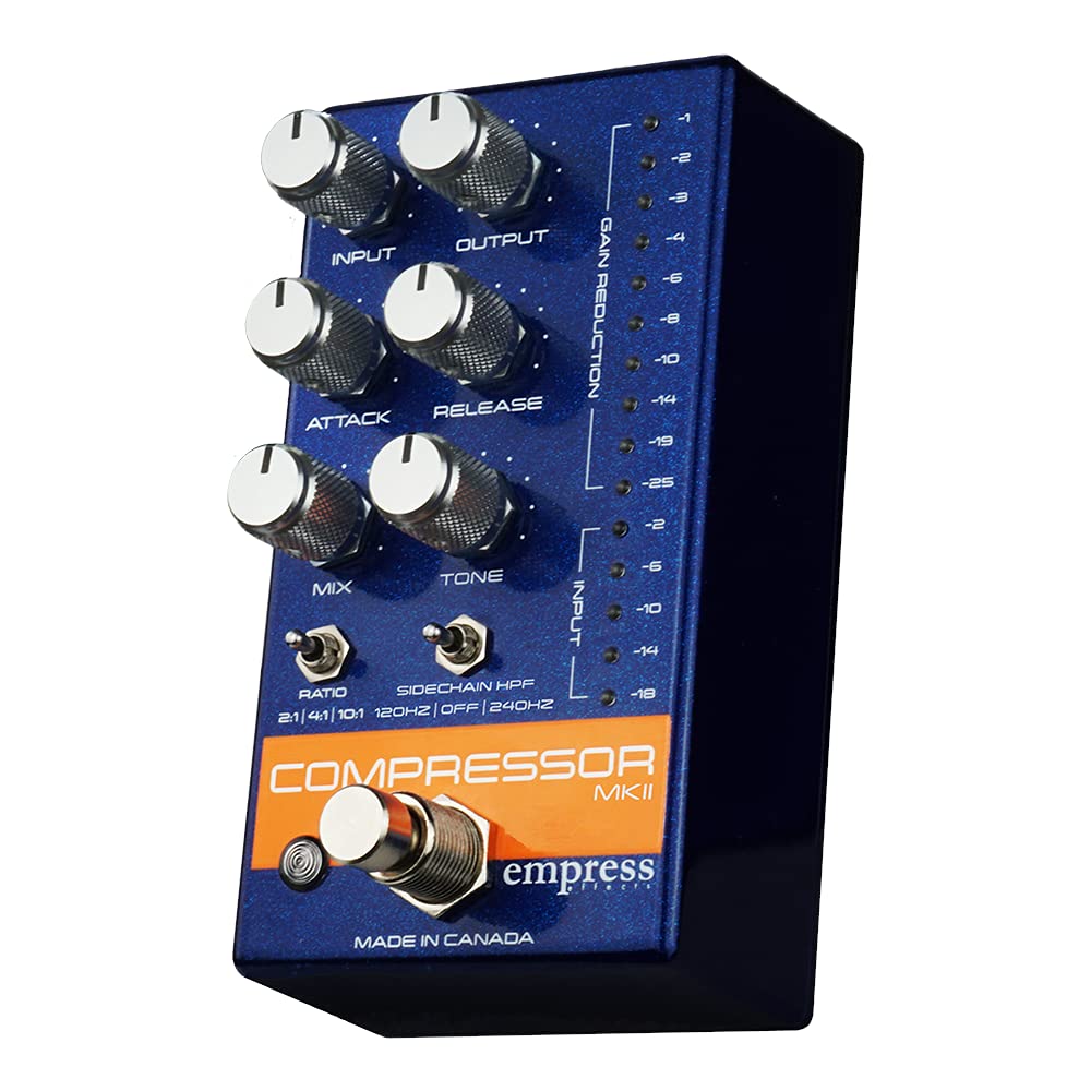 Empress Effects, Empress Compressor MKII Guitar Effects Pedal, Blue Sparkle, CP2B