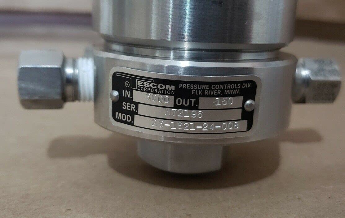 Tescom 26-1600 Series SS Venting Pressure Regulator in 6000 PSIG Out 0-150 PSIG