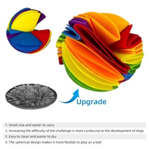 Snuffle Mat Interactive Dog Toys Ball Dog Brain Mental Stimulating Puzzle Toys for Dogs Enrichment Game Feeding Mat for Stress Relief Portable Machine Washable