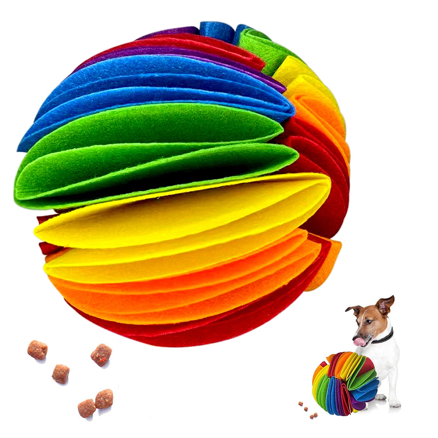 Snuffle Mat Interactive Dog Toys Ball Dog Brain Mental Stimulating Puzzle Toys for Dogs Enrichment Game Feeding Mat for Stress Relief Portable Machine Washable