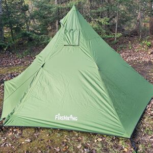 Hot Tent with Stove Jack Camping Tipi Tent FIREHIKING for 1-2 Person 4 Season