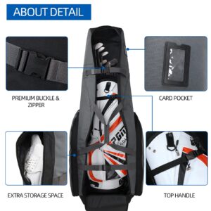 TurnWay Golf Club Bag, 1800D Polyester, Waterproof, Foldable for Adult Male, Grey