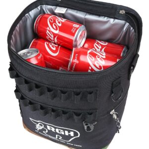 Rough Enough Portable Soft Wine Can Cooler Bag for Beach Day Camp Fishing Golf with Molle System 15L