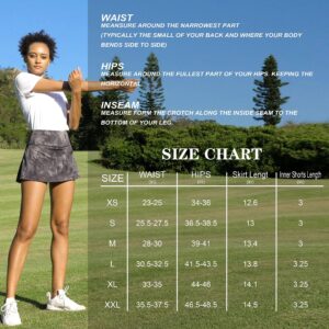 Soothfeel Pleated Tennis Skirt for Women with Pockets Women's High Waisted Athletic Golf Skorts Skirts for Workout Running（Grey Camo, M）