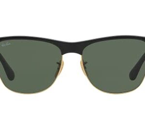 Ray-Ban RB4175 Clubmaster Oversized Sunglasses + Vision Group Accessories Bundle for unisex-adult (Demi Gloss Black On Arista/Crystal Green (877)