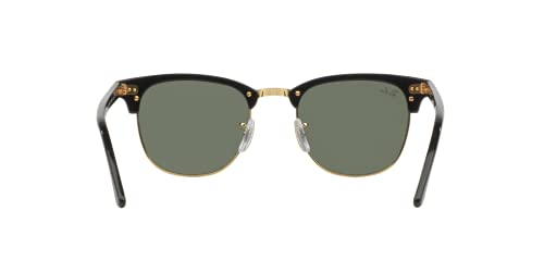 Ray-Ban RB3016 Clubmaster Sunglasses+ Vision Group Accessories Bundle, unisex-adult (Black On Arista/Crystal Green (W0365),51)